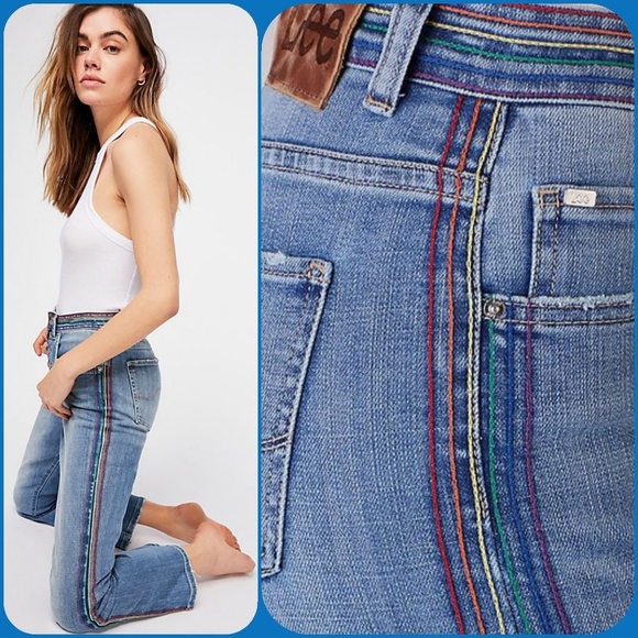 Lee Denim - 🌈 RAINBOW stitch Kick Flare Modern Hi Rise Jeans